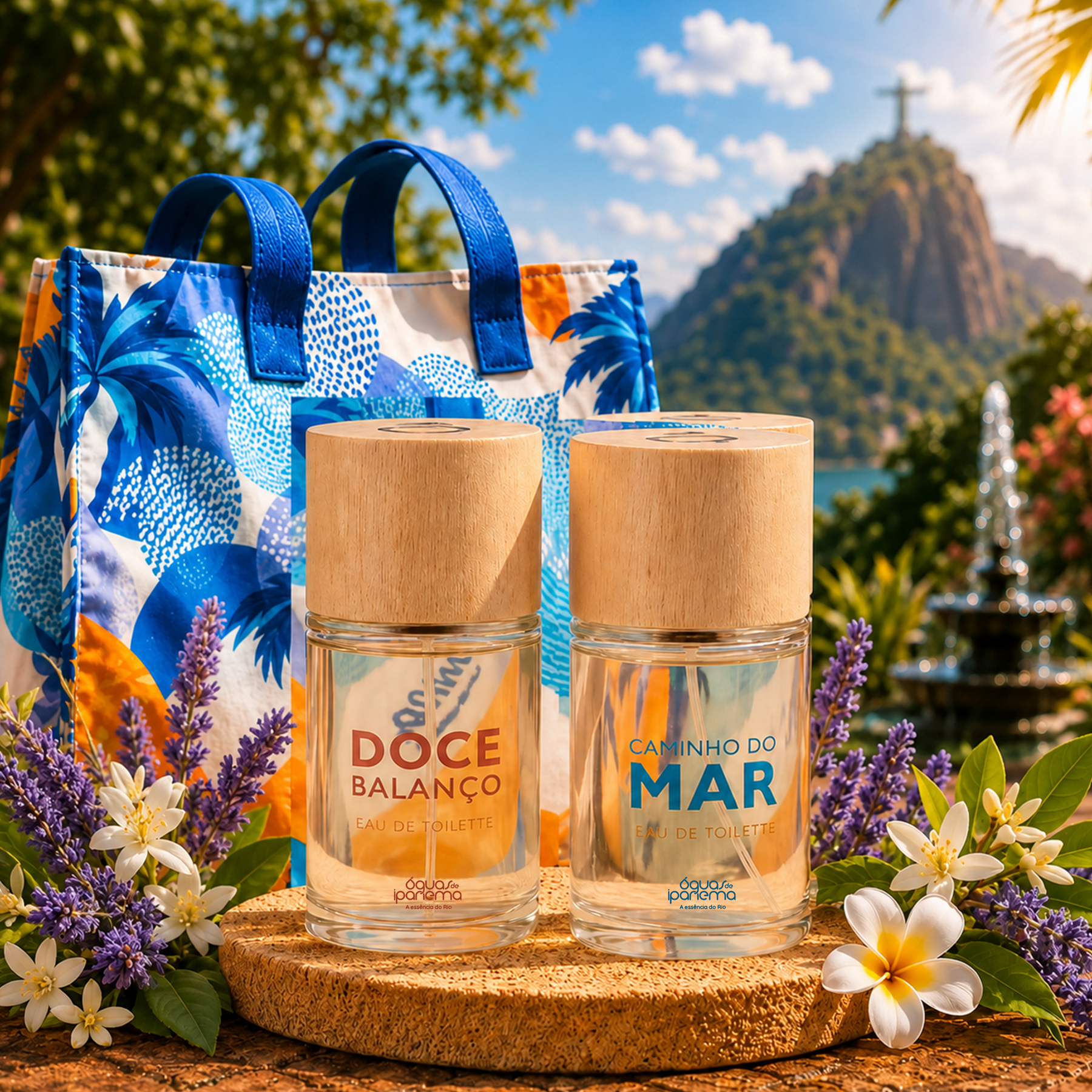 Essências do Rio: Eau de Toilette Doce Balanço 100ml e Caminho do Mar 100ml + Ganhe 1 Bolsa Águas de Ipanema (Caminho do Mar)