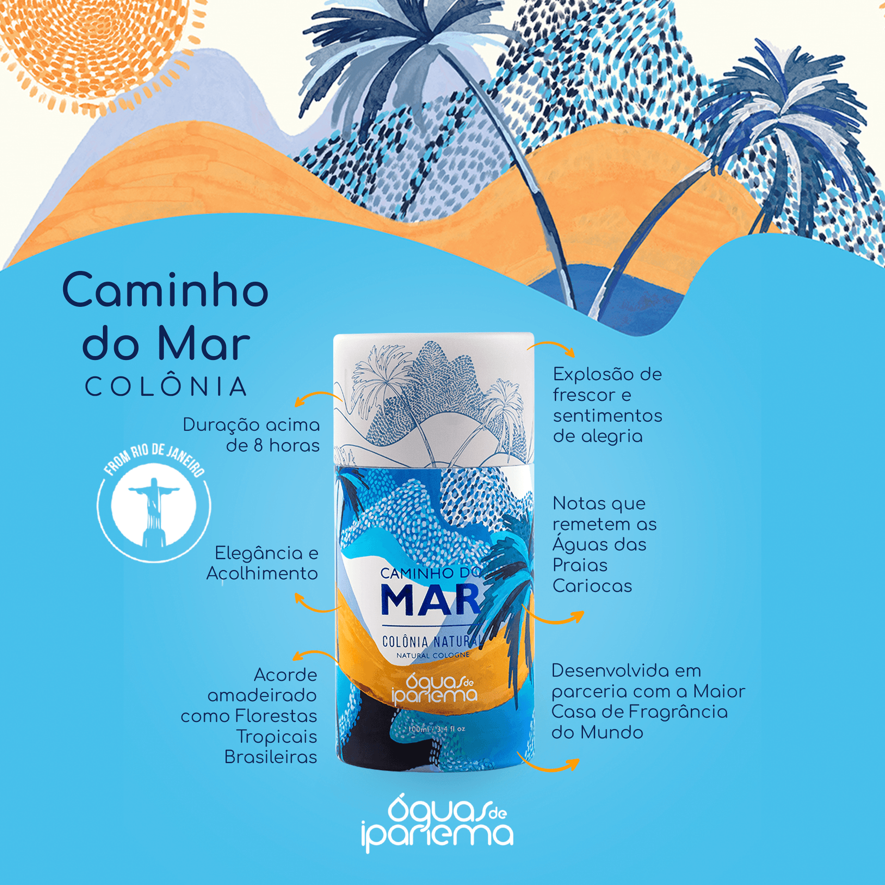 Eau de Toilette Caminho do Mar 100ml