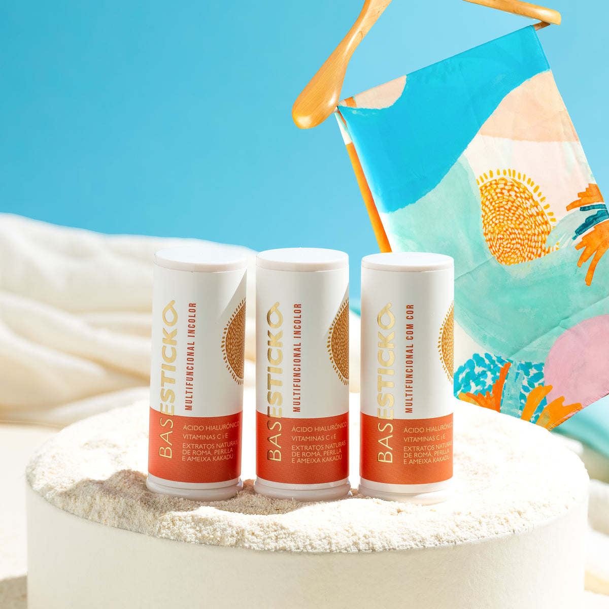 Combo Make: Base de maquillaje en barra + Maquillaje en barra 3 en 1 y obtén 1 banda de cuidado de la piel gratis