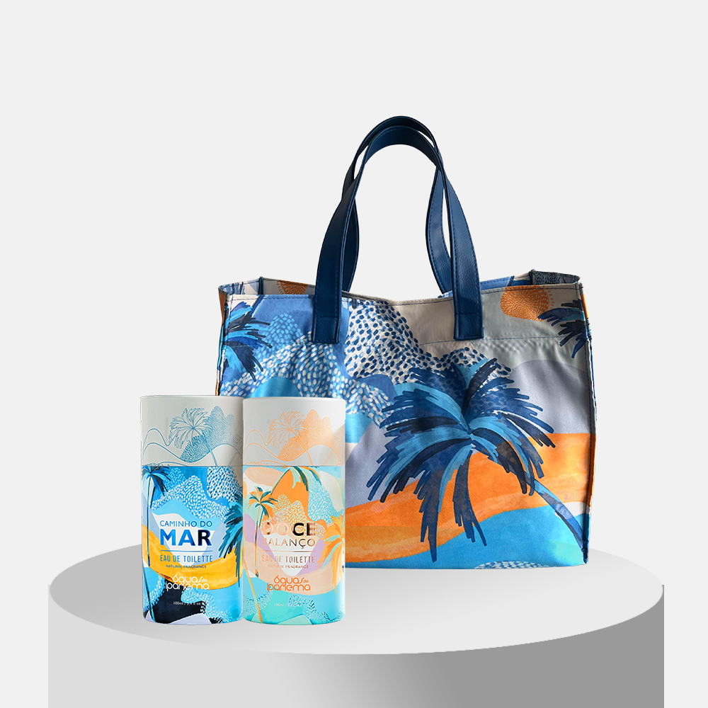 Duo Fragrâncias: Eau de Toilette Doce Balanço 100ml e Caminho do Mar 100ml + Ganhe 1 Bolsa Águas de Ipanema (Caminho do Mar)