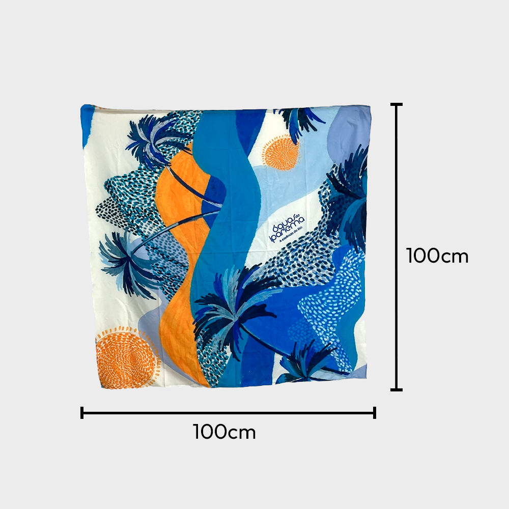 Mar & Estilo: Bolsa + Canga + Lenço Águas de Ipanema - Edição Caminho do Mar