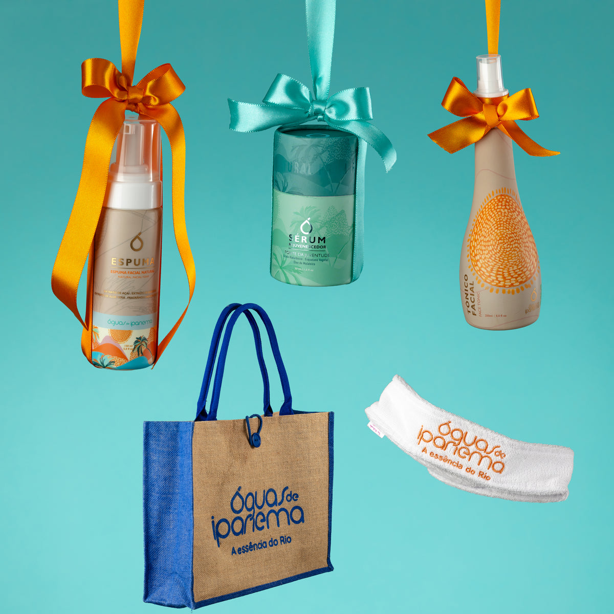 Skincare Essencial: Espuma Facial + Tônico Facial + Sérum e Ganhe 1 Faixa Skincare + 1 Bolsa de Praia