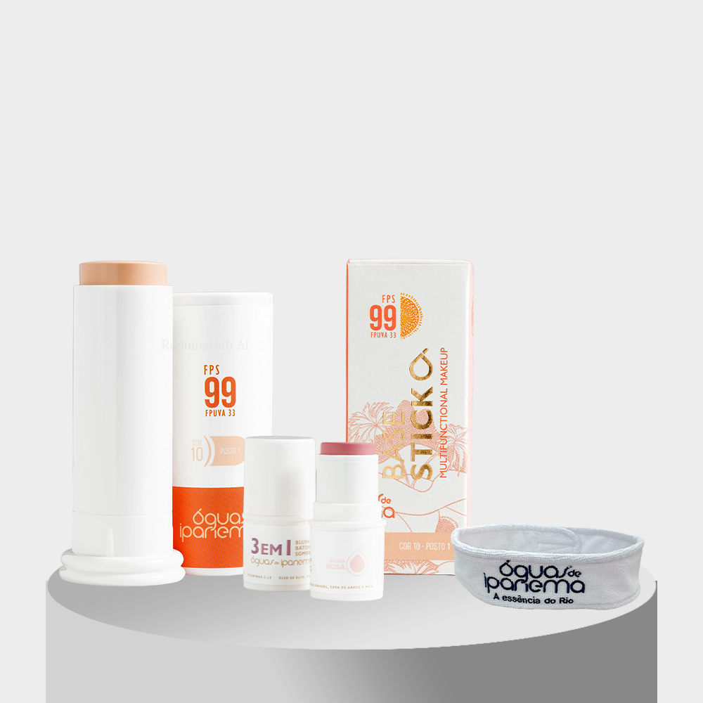 Combo Make: Base Stick + Stick 3 em 1 e Ganhe 1 Faixa Skincare