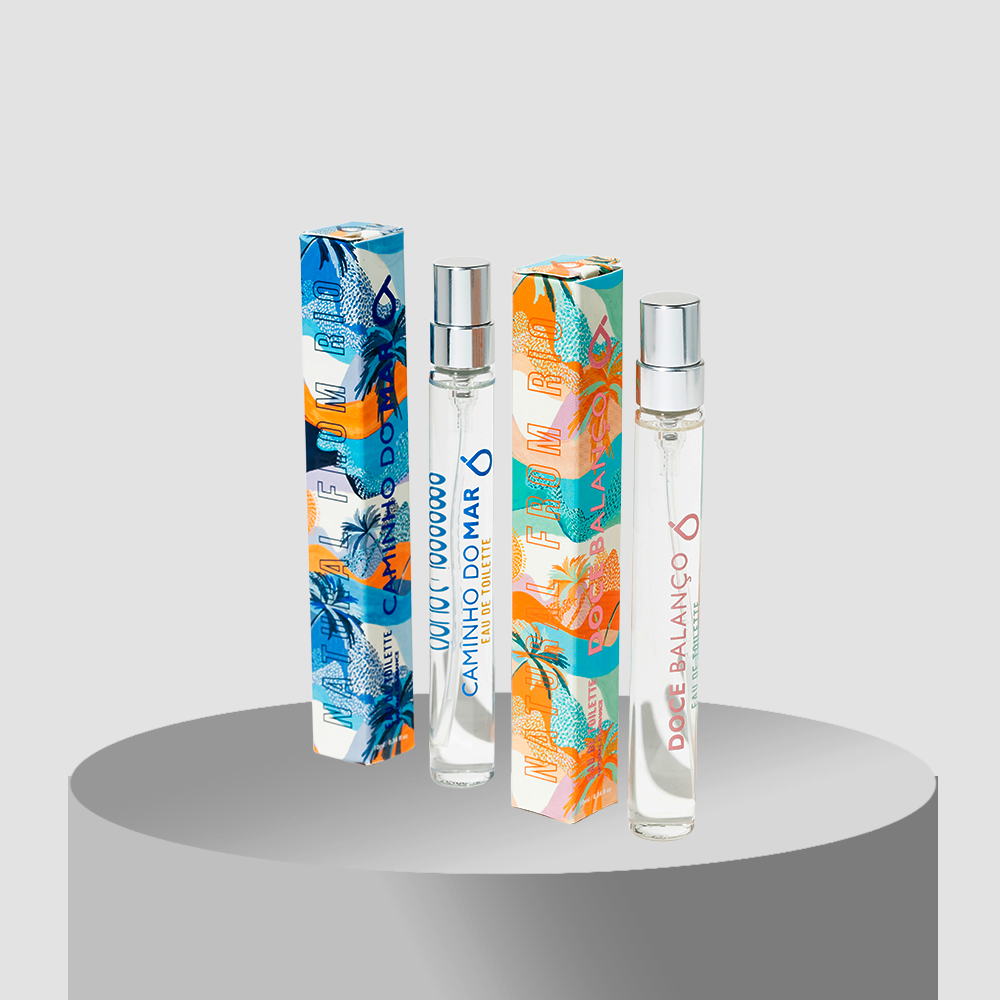 Duo Fragrâncias: Eau de Toilette Doce Balanço 100ml e Caminho do Mar 100ml + Ganhe 2 Canetas Eau de Toilette (1 Doce Balanço + 1 Caminho do Mar)