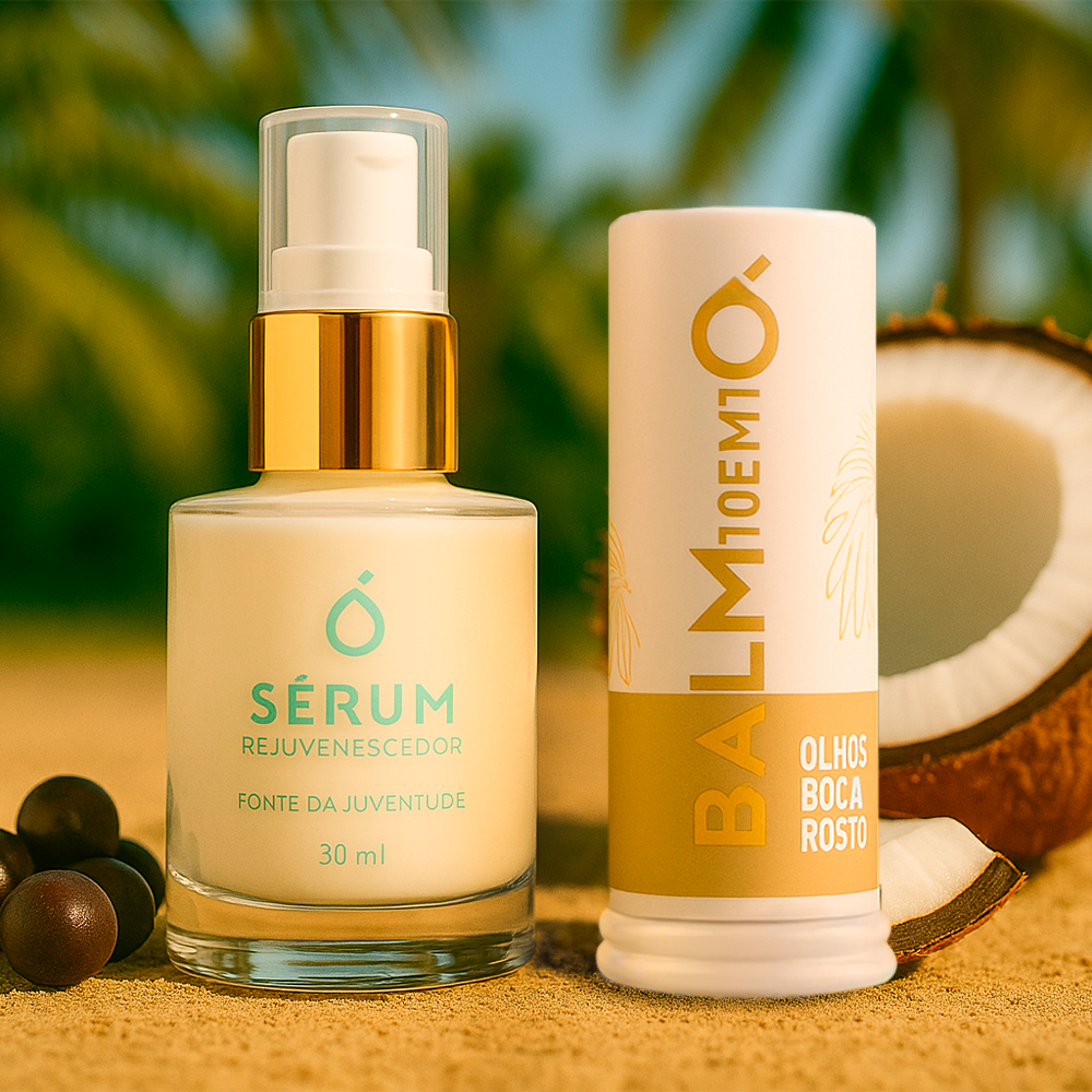 Kit Inverno Tropical - Sérum Fonte da Juventude 30ml + Balm 10 em 1 Olhos, Boca e Rosto 12g