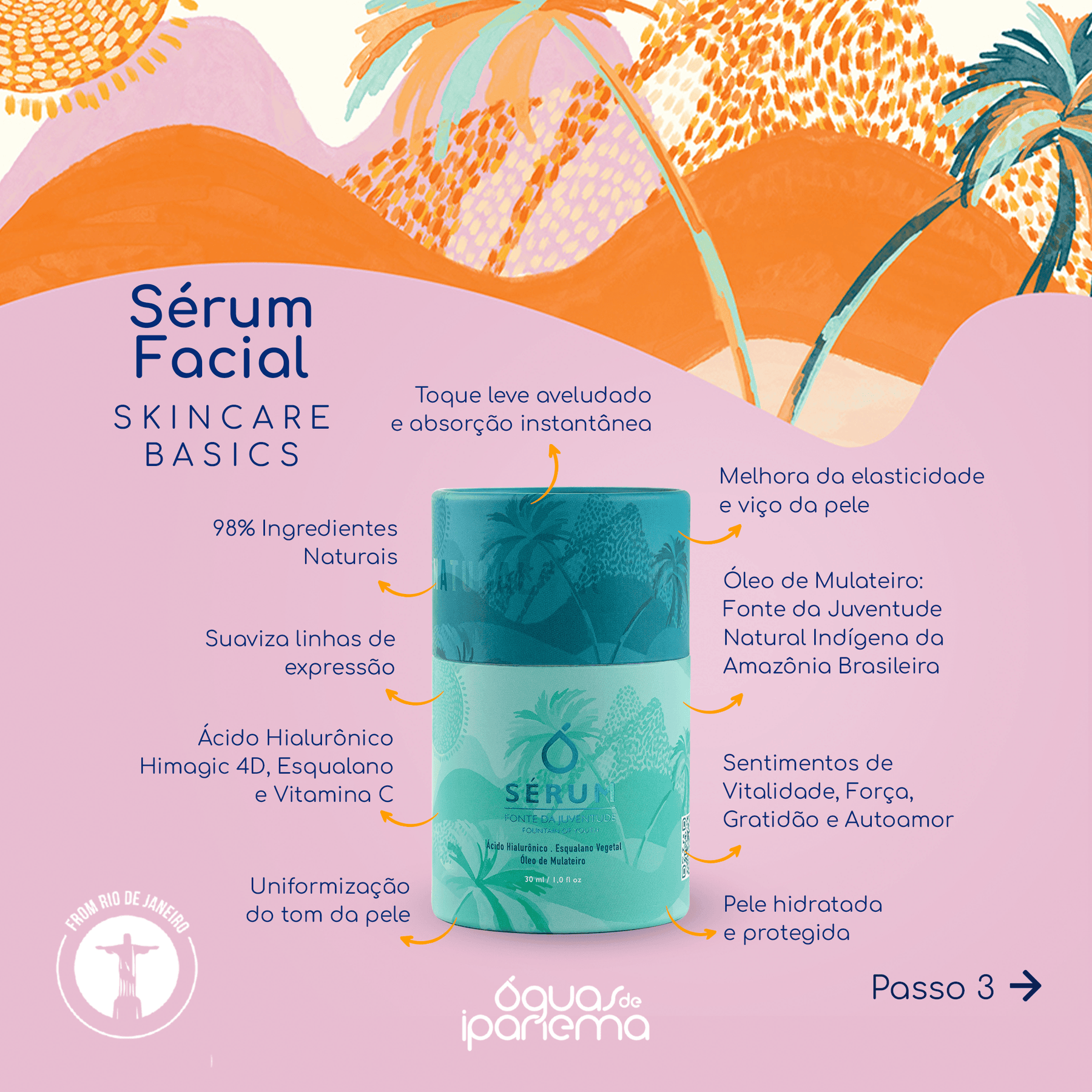 Kit Despertar Carioca - Óleo Dia Corporal Energizante 60ml + Sérum Fonte da Juventude 30ml