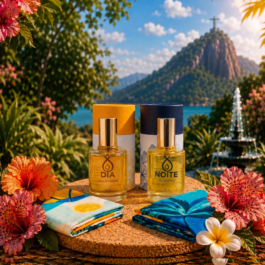 Ritual Sol & Lua: Óleo dia Energizante + Óleo Noite Calmante, ganhe uma canga