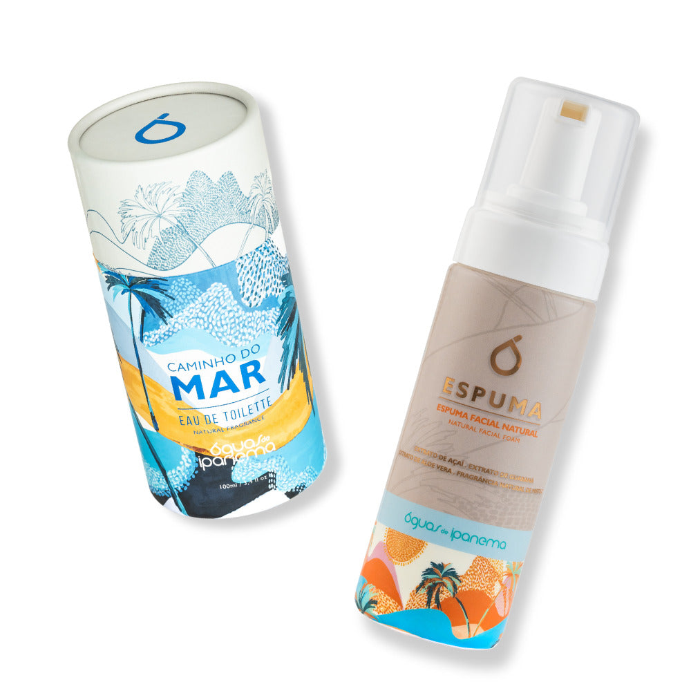 Kit Brisa Essencial - Eau de Toilette Caminho do Mar 100ml + Espuma Facial Natural 150ml