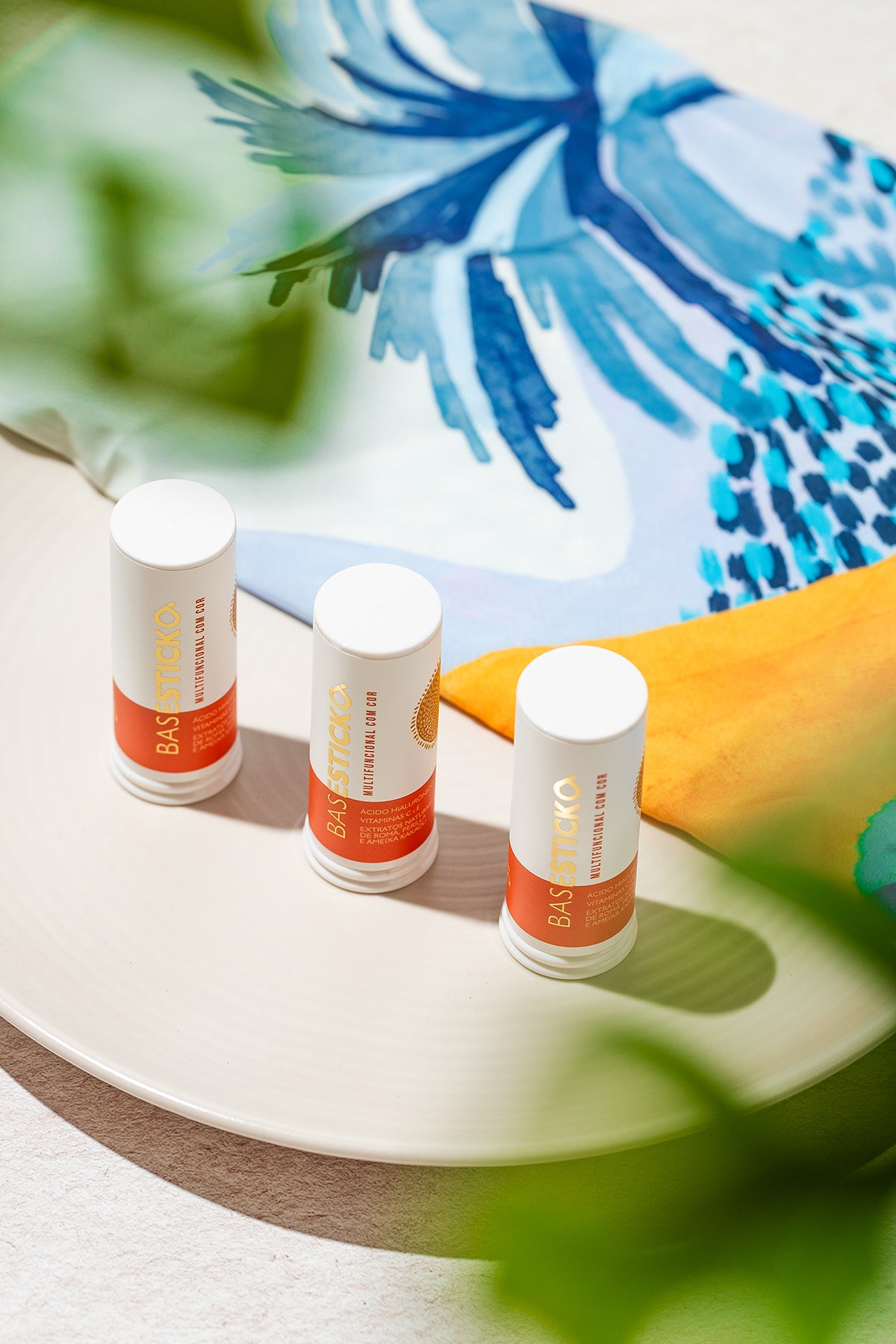 Luz do Calçadão: 3 Bases Stick Multifuncionais (FPS 99 com cor e Incolor) + Lenço Caminho do Mar