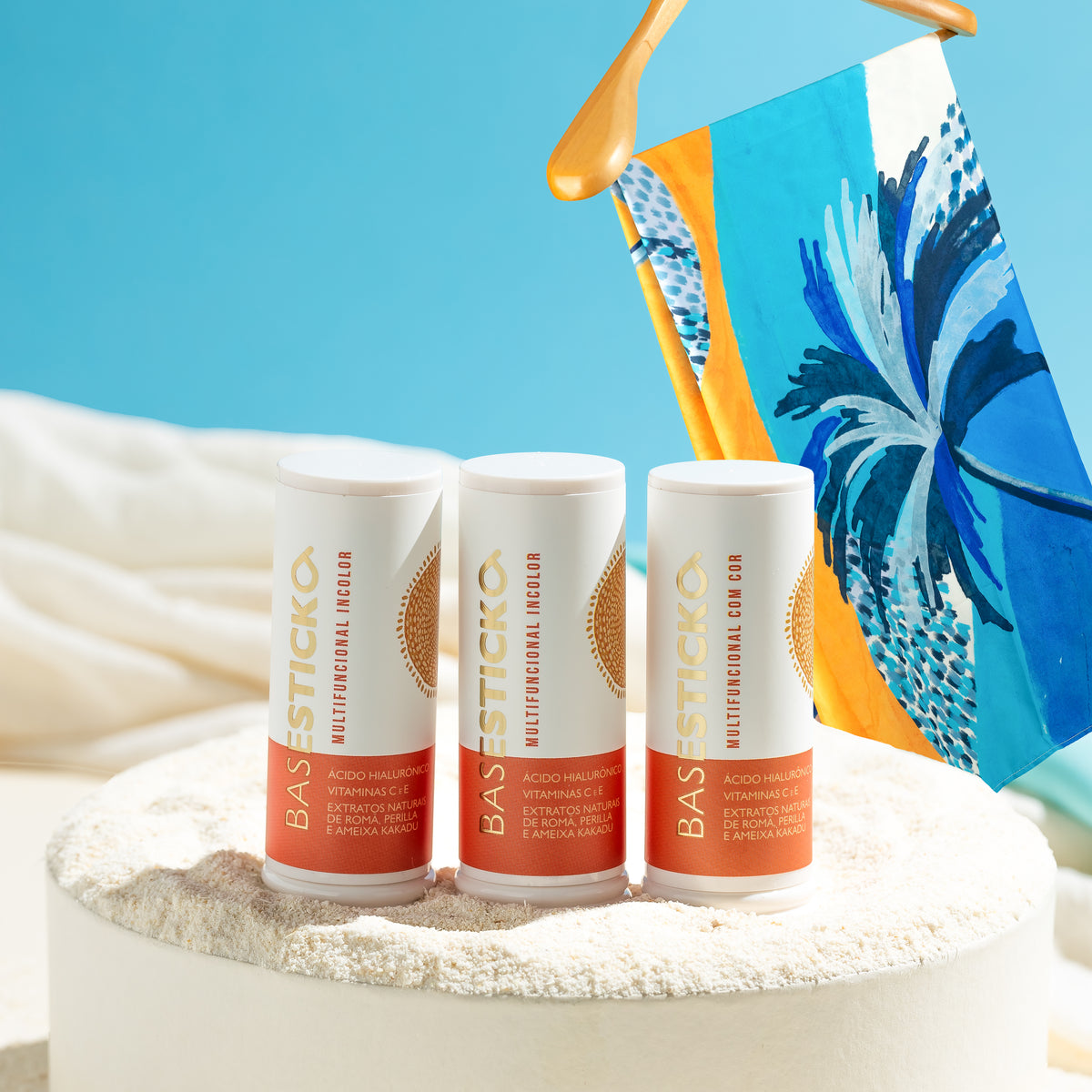 Combo Make: Base de maquillaje en barra + Maquillaje en barra 3 en 1 y obtén 1 banda de cuidado de la piel gratis