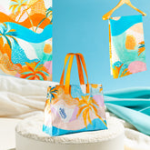 Elegância à Beira-Mar: Bolsa + Canga + Lenço Águas de Ipanema - Edição Doce Balanço