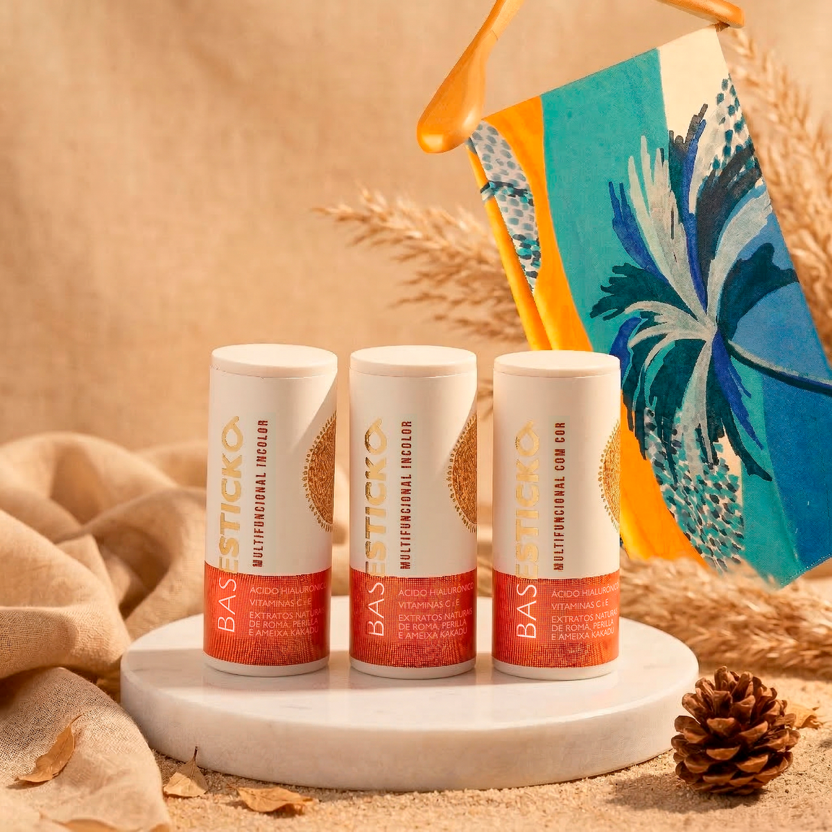 Combo Make: Base de maquillaje en barra + Maquillaje en barra 3 en 1 y obtén 1 banda de cuidado de la piel gratis