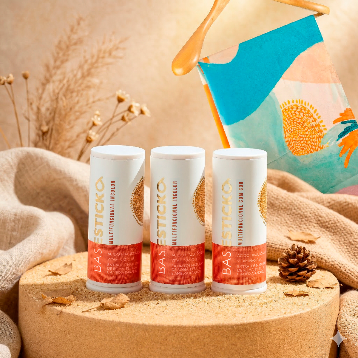 Combo Make: Base de maquillaje en barra + Maquillaje en barra 3 en 1 y obtén 1 banda de cuidado de la piel gratis