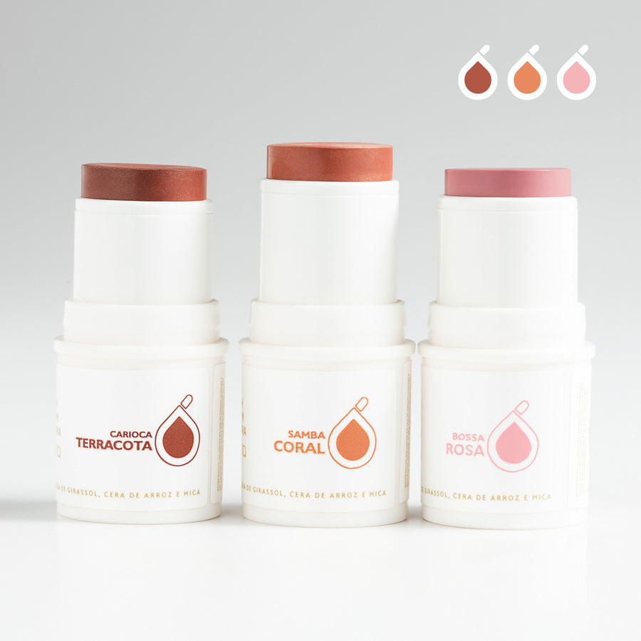 Stick Make 3 em 1 (Batom, Blush e Sombra) 5g