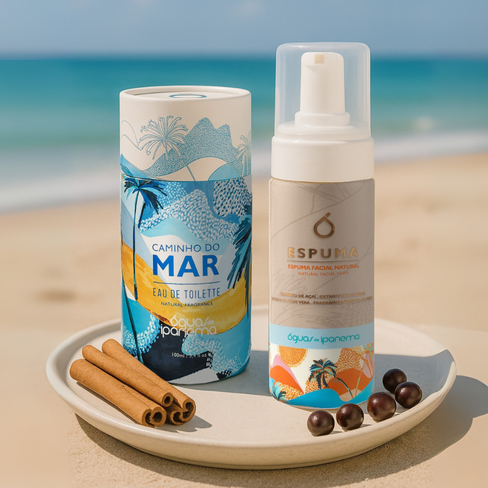 Kit Brisa Essencial - Eau de Toilette Caminho do Mar 100ml + Espuma Facial Natural 150ml