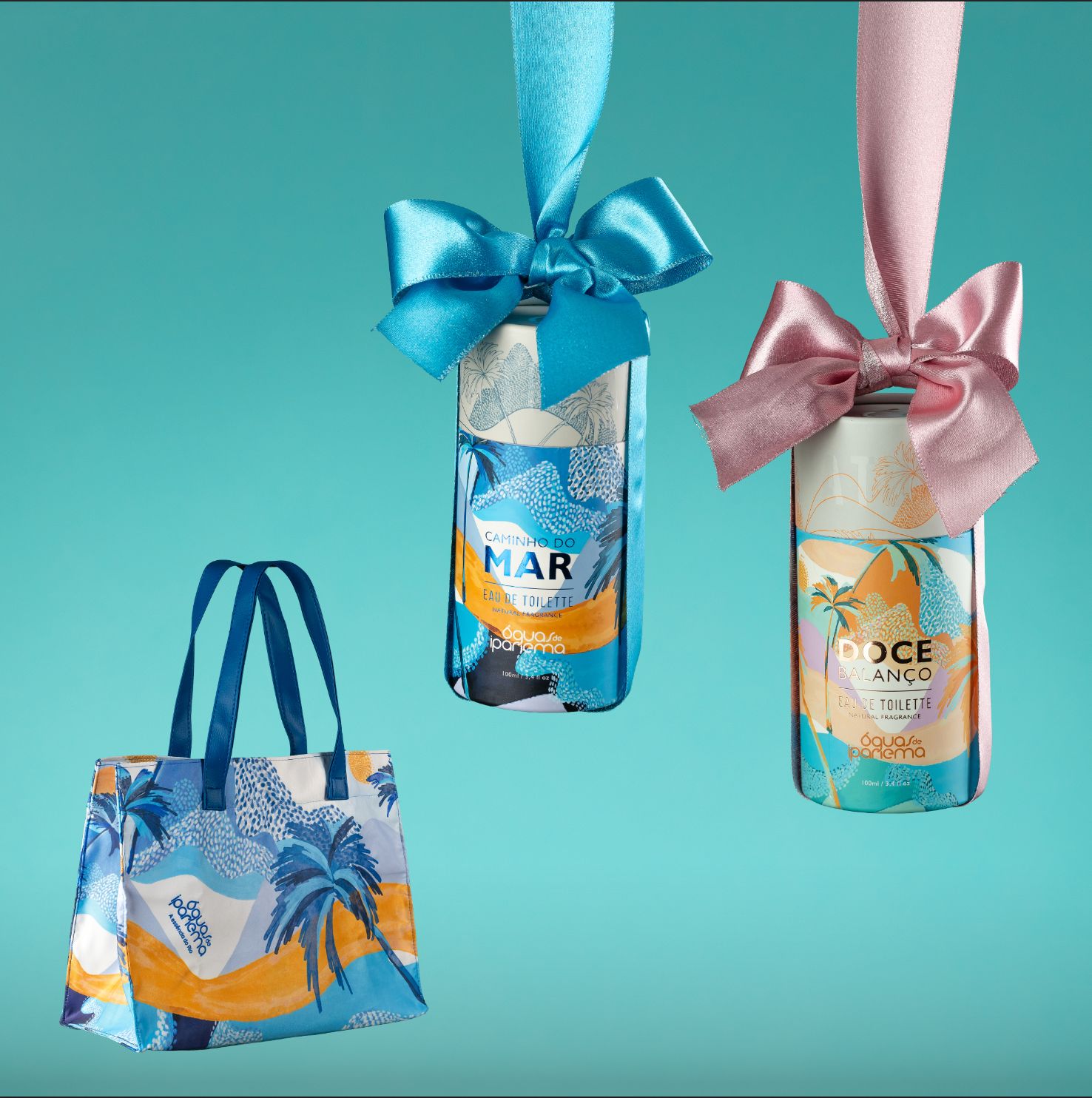 Duo Fragrâncias: Eau de Toilette Doce Balanço 100ml e Caminho do Mar 100ml + Ganhe 1 Bolsa Águas de Ipanema (Caminho do Mar)