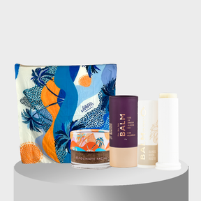 Brisa do Rosto: Esfoliante Facial + Balm 10 em 1 Olhos, Boca e Rosto e Ganhe 1 Lenço Estampado Águas (Caminho do Mar)
