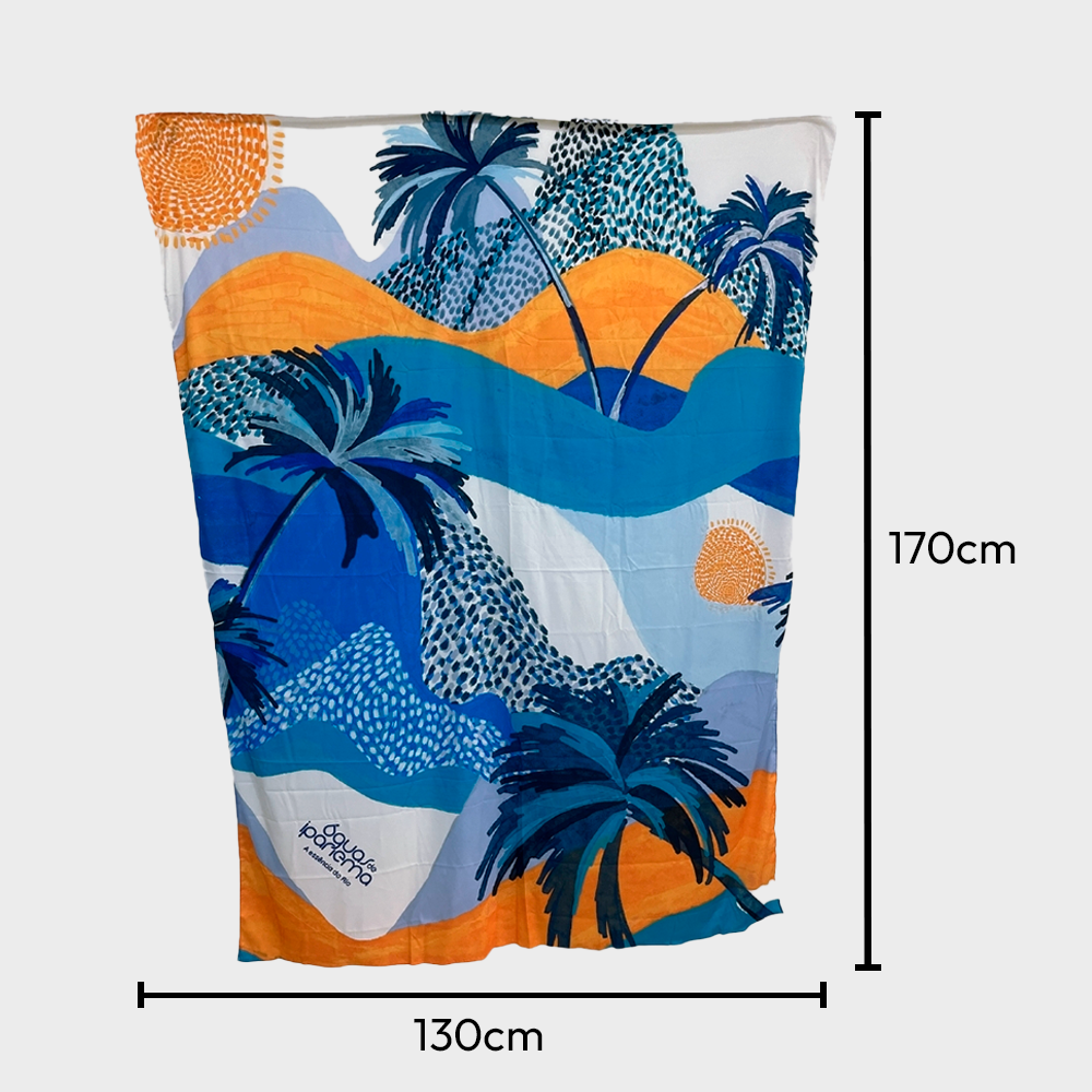 Mar & Estilo: Bolsa + Canga + Lenço Águas de Ipanema - Edição Caminho do Mar