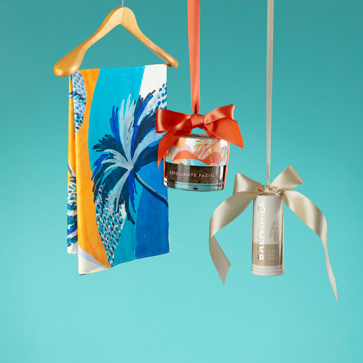 Brisa do Rosto: Esfoliante Facial + Balm 10 em 1 Olhos, Boca e Rosto e Ganhe 1 Lenço Estampado Águas (Caminho do Mar)