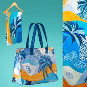Mar & Estilo: Bolsa + Canga + Lenço Águas de Ipanema - Edição Caminho do Mar