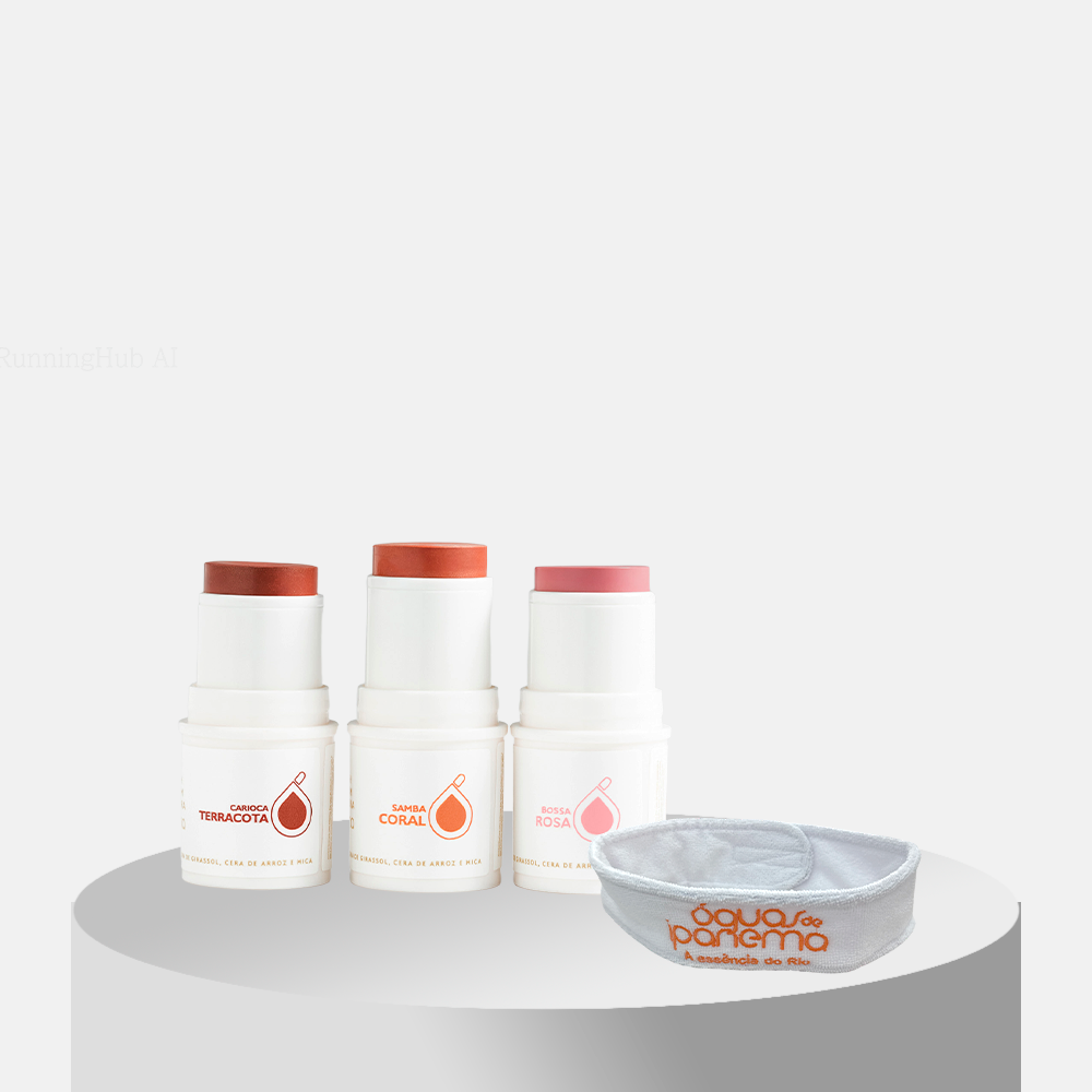 Combo Stick 3 em 1: os 3 tons do Stick 3 em 1 e Ganhe 1 Faixa Skincare (R$ 66,33 a unidade)