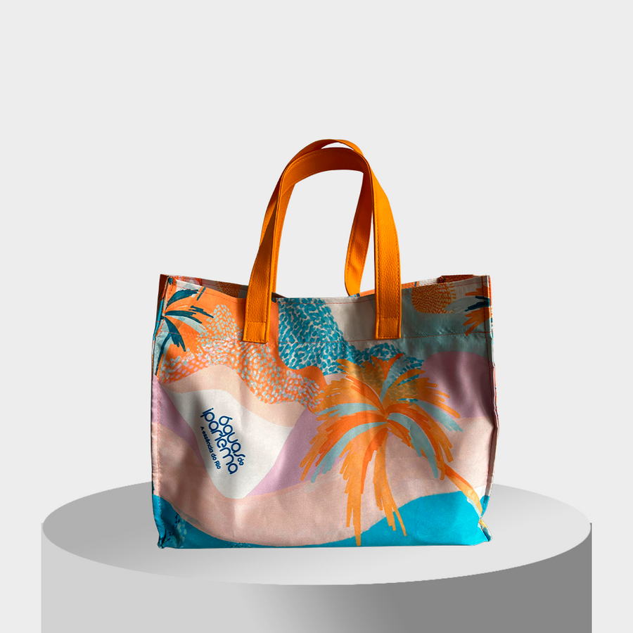 Elegância à Beira-Mar: Bolsa + Canga + Lenço Águas de Ipanema - Edição Doce Balanço