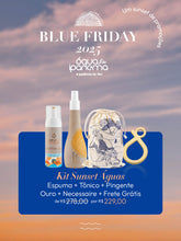 Kit Sunset Águas: Espuma + Tônico + Pingente Ouro + Necessaire + Frete Grátis